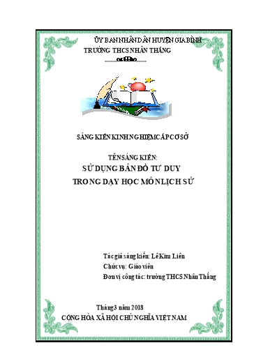 Sáng kiến kinh nghiệm Sử dụng bản đồ tư duy trong dạy học môn Lịch sử - Lê Kim Liên