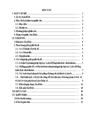 Sáng kiến kinh nghiệm Sử dụng phương pháp sân khấu hóa trong dạy học Lịch sử lớp 10 - Bài 16 và bài 19 ở Trường THPT Nguyễn Tất Thành, Huyện ĐắkrLấp