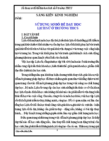 Sáng kiến kinh nghiệm Sử dụng sơ đồ để dạy học lịch sử ở trường THCS Sáng kiến kinh nghiệm Sử dụng sơ đồ để dạy học lịch sử ở trường THCS