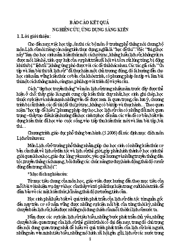 Sáng kiến kinh nghiệm Đổi mới phương pháp ôn tập và làm bài kiểm tra trắc nghiệm môn Lịch sử lớp 12 trường Trung tâm GDNN-GDTX Tam Dương