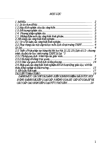 Sáng kiến kinh nghiệm Một số biện pháp tạo hứng thú khi học bài 21, 22, 23 (Lịch sử 12 - Chương trình chuẩn) cho học sinh trường THPT Lê Lai