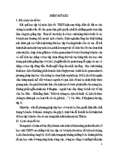 Sáng kiến kinh nghiệm Một số giải pháp nâng cao chất lượng học tập bộ môn Lịch sử ở trường THPT Hoằng Hóa