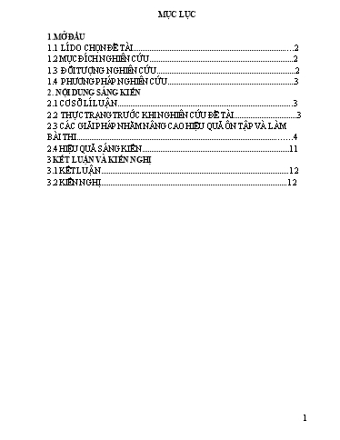 Sáng kiến kinh nghiệm Một số giải pháp nhằm nâng cao hiệu quả ôn thi và làm bài thi môn Lịch sử