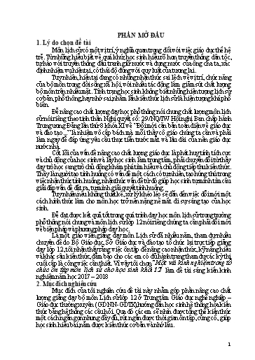 Sáng kiến kinh nghiệm Một vài kinh nghiệm trong tổ chức ôn tập môn Lịch sử cho học sinh khối 12