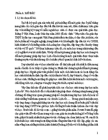 Sáng kiến kinh nghiệm Nâng cao hiệu quả dạy - học Lịch sử lớp 12 ở trường THPT Như Thanh qua phương pháp sử dụng bảng biểu
