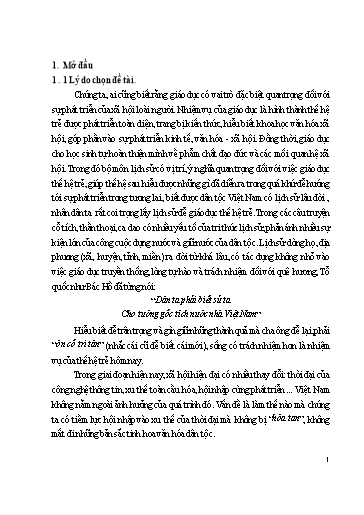 Sáng kiến kinh nghiệm Sử dụng các phương tiện dạy học nhằm nâng cao hiệu quả bài học lịch sử ở trường trung học phổ thông Sáng kiến kinh nghiệm Sử dụng các phương tiện dạy học nhằm nâng cao hiệu quả bài học lịch sử ở trường trung học phổ thông