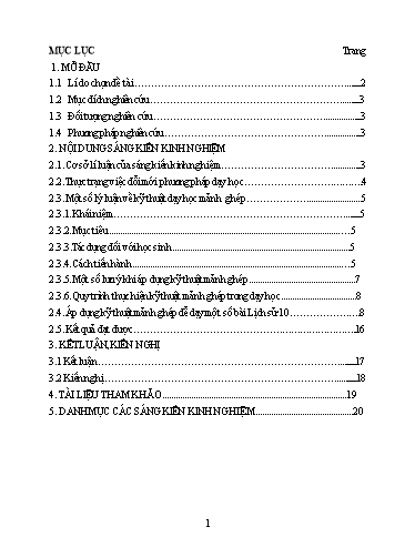 Sáng kiến kinh nghiệm Sử dụng kỹ thuật dạy học tích cực - Kỹ thuật mảnh ghép vào giảng dạy một số bài Lịch sử 10 ở trường THPT Nga Sơn Sáng kiến kinh nghiệm Sử dụng kỹ thuật dạy học tích cực - Kỹ thuật mảnh ghép vào giảng dạy một số bài Lịch sử 10 ở trường THPT Nga Sơn