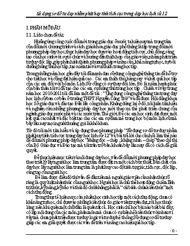 Sáng kiến kinh nghiệm Sử dụng sơ đồ tư duy nhằm phát huy tính tích cực trong dạy học Lịch sử 12