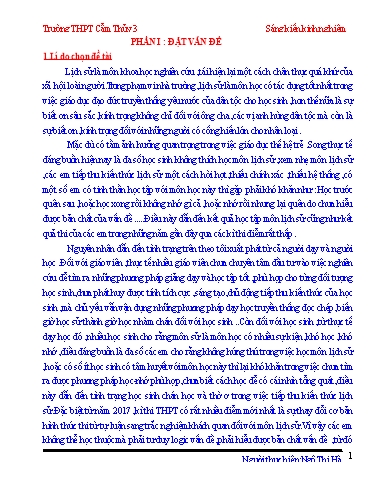 Sáng kiến kinh nghiệm Sử dụng Sơ đồ tư duy trong dạy học Lịch sử lớp 12 (Phần lịch sử Việt Nam giai đoạn 1919 - 1954)