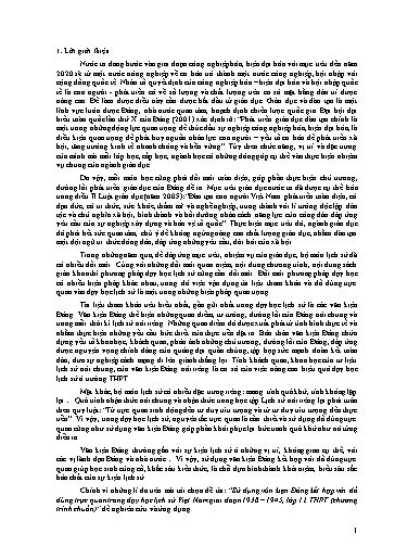 Sáng kiến kinh nghiệm Sử dụng văn kiện Đảng kết hợp với đồ dùng trực quan trong dạy học lịch sử Việt Nam giai đoạn 1930 - 1945, lớp 12 THPT (chương trình chuẩn)
