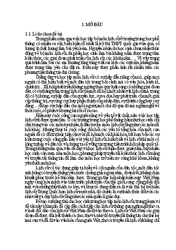 Sáng kiến kinh nghiệm Tích hợp thơ ca vào giảng dạy chương trình Lịch sử Việt Nam lớp 12 ở trường trung học phổ thông