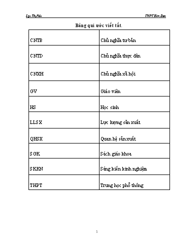 Sáng kiến kinh nghiệm Vận dụng kĩ thuật dạy học khăn trải bàn vào giảng dạy một số bài Lịch sử ở lớp 11