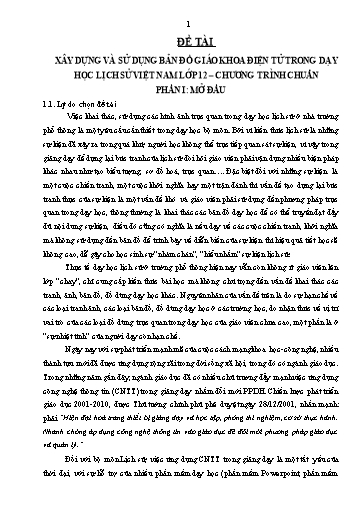 Sáng kiến kinh nghiệm Xây dựng và sử dụng Bản đồ giáo khoa điện tử trong dạy học Lịch sử Việt Nam lớp 12 (Chương trình chuẩn)
