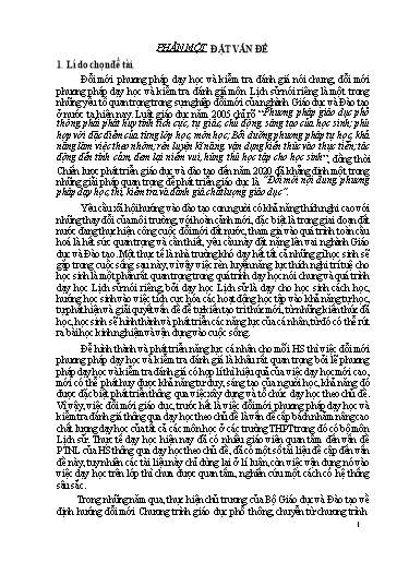 SKKN Dạy học theo định hướng phát triển năng lực thông qua xây dựng chủ đề dạy học “hàng dọc” trong phần Lịch sử Việt Nam (1919 - 1954), lớp 12, Ban cơ bản, THPT