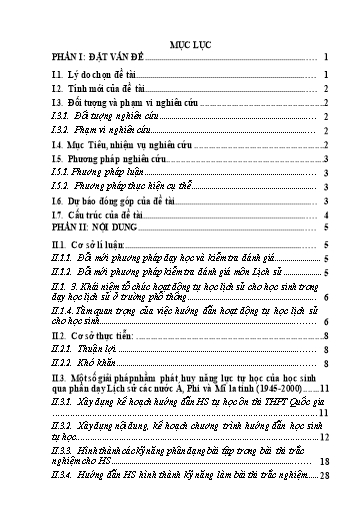 SKKN Một số giải pháp nhằm phát huy năng lực tự học của học sinh trong ôn thi THPT Quốc gia qua phần dạy các nước Á, Phi Và Mĩ latinh (1945 - 2000) Lịch Sử lớp 12 THPT